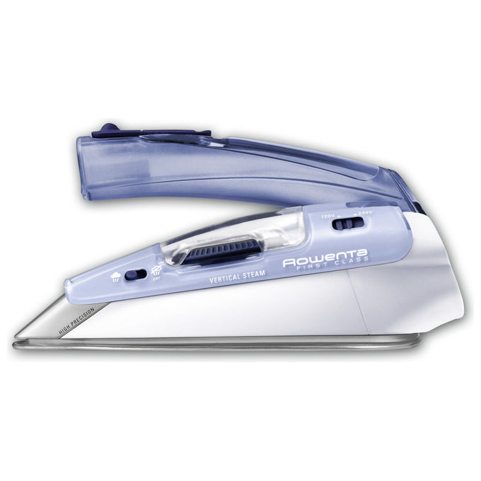 Rowenta First Class DA1510, Ferro da Stiro da Viaggio, 1000 W, Doppia Tensione, Lilla-Bianco-Blu