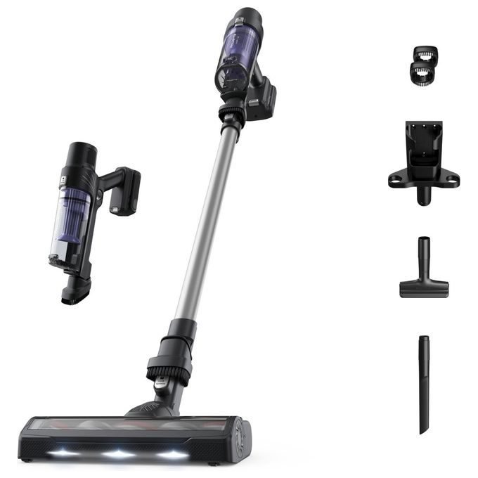Image of Rowenta RH6A35 Aspirapolvere Senza Filo Ciclonico Aspirapolvere Senza Sacco Potenza 140 Watt colore Viola e Argento