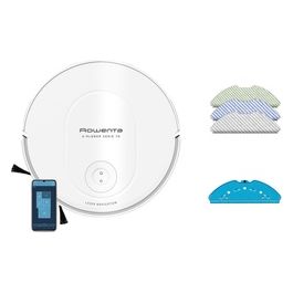RR8477WH X-Plorer Robot Aspirapolvere senza Sacco Lava e Aspira Capacità 0.4 Litri Wi-Fi colore Bianco