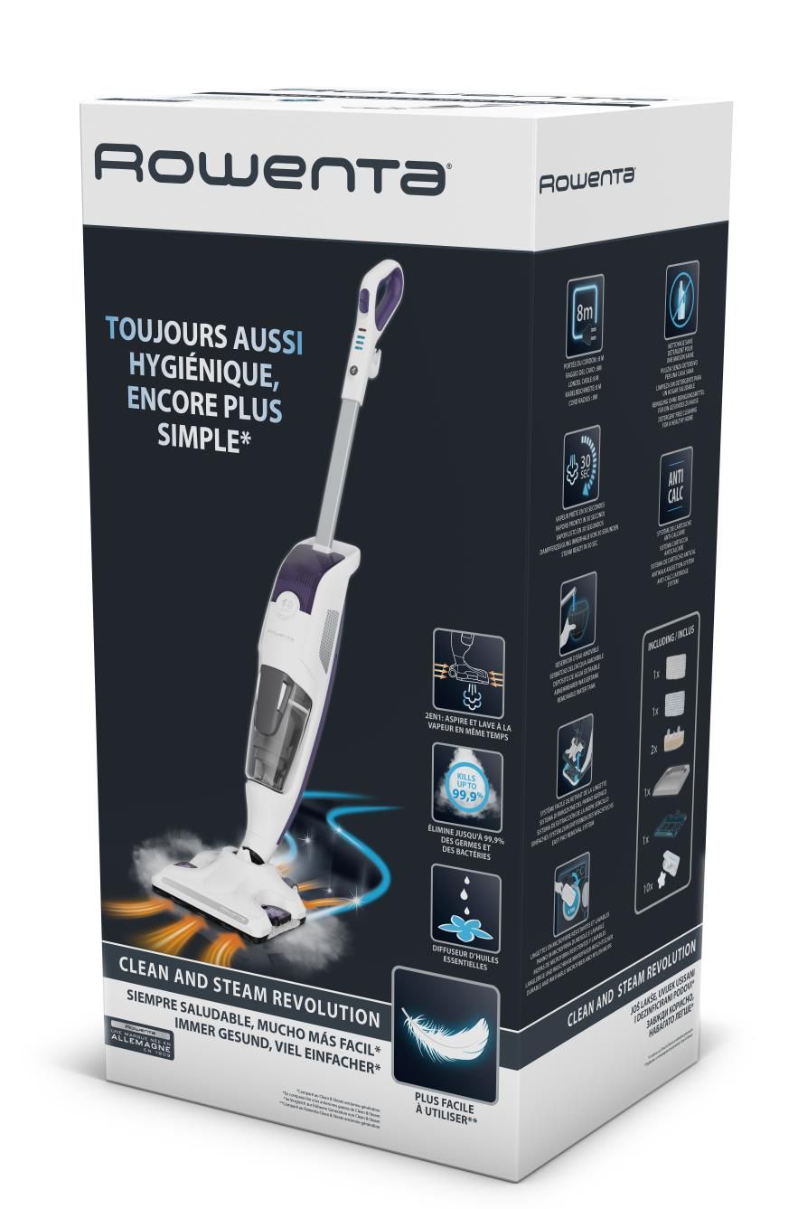 Rowenta RY7731 Clean and Steam Revolution Scopa a Vapore | Yeppon