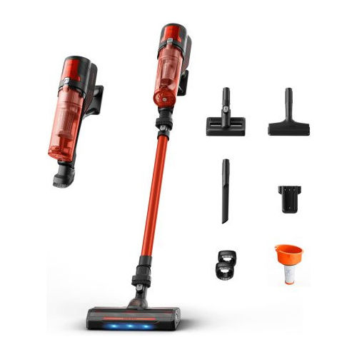 RH1872 X-Force 8.80 Aspirapolvere Senza Filo Ciclonica 1 L 100 AW 60 min Animal Care 4 in 1 colore Rosso