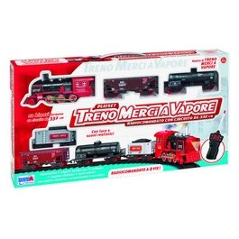 Treno Merci a Vapore Radiocomandato Locomotiva  3 Vagoni
