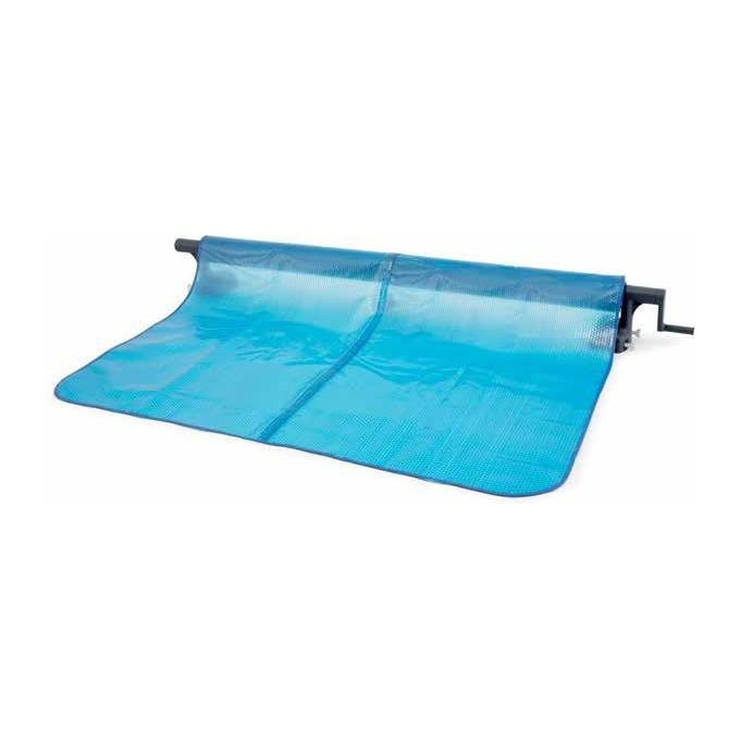 Rullo Per Copertura Solare per Piscine 274-488 cm Alluminio e PVC Grigio Intex