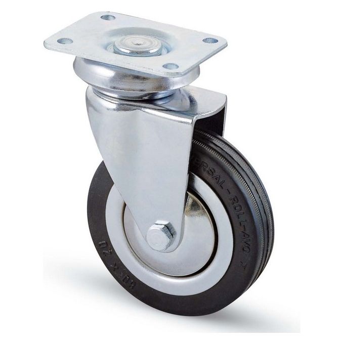 Ruota Mobili 155 Piastra Cromata  Mm  80