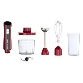 27140-56 Frullatore ad Immersione Minipimer Potenza 500 Watt Accessori Frusta e Tritatutto colore Rosso