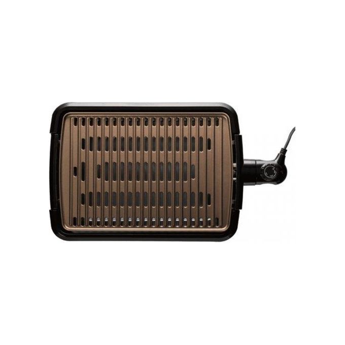 Russell Hobbs Smokeless BBQ Grill 1350W Nero Larga Piastra in Acciaio 49.7x 33.5cm