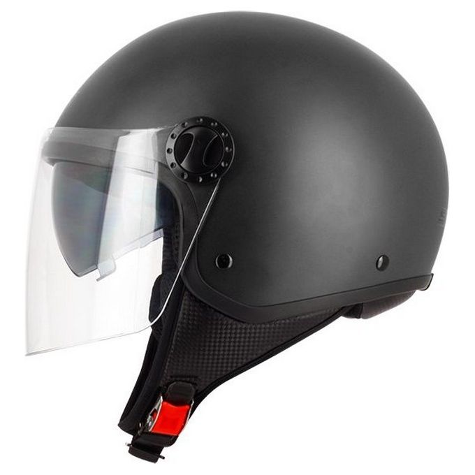 S-Line Casco Demi-Jet S706 M Nero Metallizzato