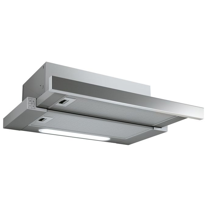 Image of SandP PRF0136908 GET 60 – Cappa da incasso, aspirante e filtrante, 60 cm, Classe E, comandi meccanici, 3 velocita', illuminazione LED 2×3 W, Acciaio Inox