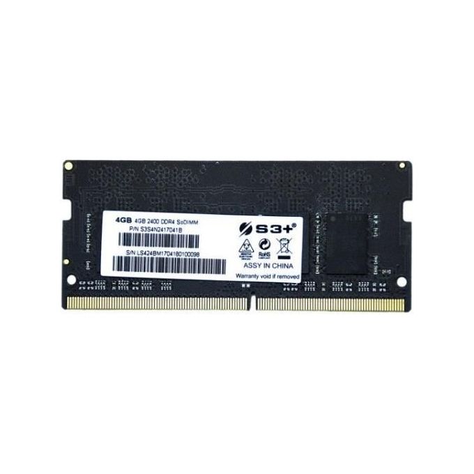 S3+ S3S4N2619041 Memoria Ram SoDimm 4Gb Ddr4 2666mhz cl19