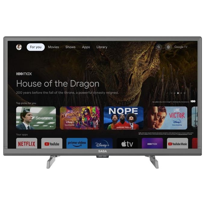 Saba SA24S78GTV Tv Led 24 pollici Full hd Google Tv Hdr10 Wifi Sat 2 hdmi