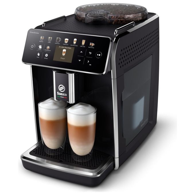 Image of Saeco SM6580-00 GranAroma Macchina Caffe' Automatica Espresso con Macinacaffe' ed Erogatore di Vapore Caffe' in Grani colore Nero
