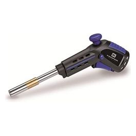 Saldatore professionale con fiamma turbo regolabile e bruciatore facilmente intercambiabile. Sistema antiribaltamento. Fornito di serie con bruciatore art. 1065E1