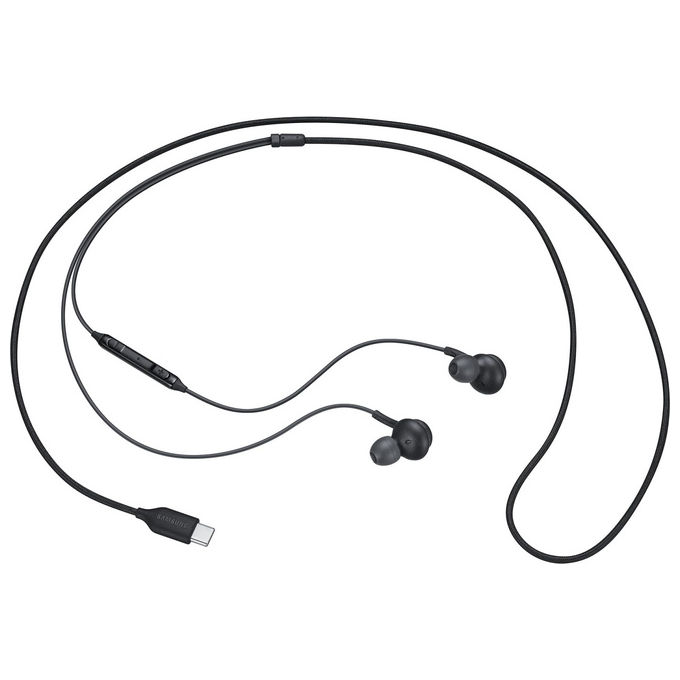 Samsung EO-IC100BBEGIT Auricolari In-Ear Cablati USB-C Stereo con Microfono Tecnologia AKG DAC Integrato colore Nero