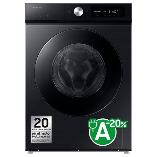 WW11DB7B94GBU3 BESPOKE AI Lavatrice Frontale 11 Kg 1400 rpm Classe A Ecodosatore Wi-Fi (85x60x60 cm) colore Nero