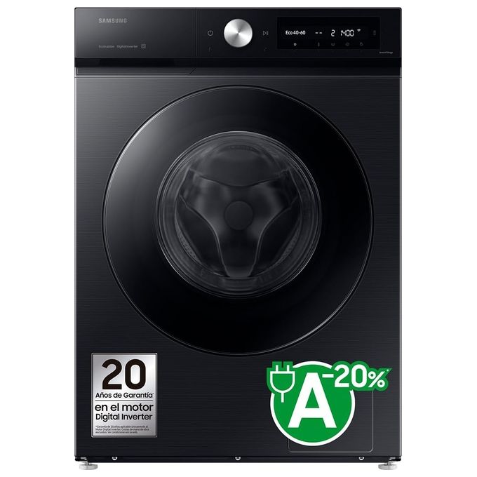 Samsung WW11DB7B94GBU3 BESPOKE AI Lavatrice Frontale 11 Kg 1400 rpm Classe A Ecodosatore Wi-Fi (85x60x60 cm) colore Nero