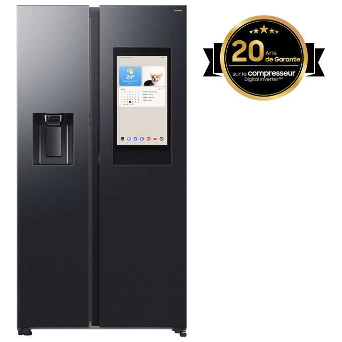 Samsung RS90F66BEFEF Series 9 Frigorifero Side by Side Family Hub 614 L 178 cm Classe E 34 dB Twin Cooling Wi-Fi colore Nero