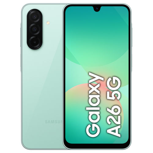 SM-A266BLGBEUE Galaxy A26 5G Smartphone 6.7" Super AMOLED 128GB 6GB RAM IP67 5000 mAh colore Menta