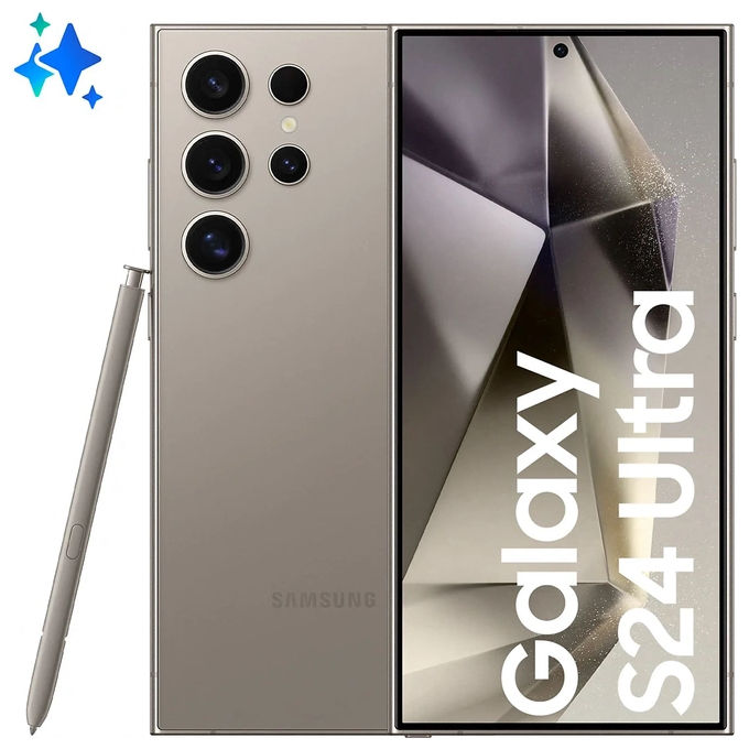 Samsung Galaxy S24 Ultra AI 12Gb 256Gb 6.8" Amoled 120Hz Dual Sim Titanium Gray Italia