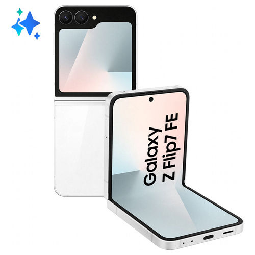 SM-F761B Galaxy Z Flip7 FE Smartphone 5G 6.7" 8 GB RAM 128 GB Exynos 2400 Dual SIM colore Bianco