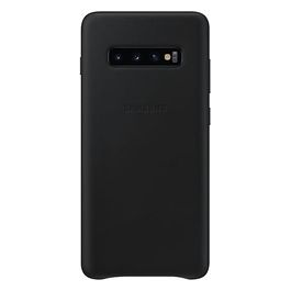 Leather Cover per Galaxy S10+ Nero