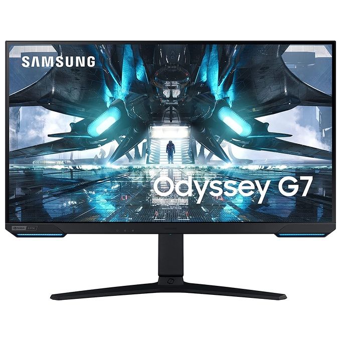 SAMSUNG Gaming Monitor Odyssey G7 (S28AG700), Flat, 28'', 3840x2160 (UHD 4K), HDR, IPS, 144Hz, 1ms, FreeSync Pro, G-Sync, HDMI, USB, Display Port, Ingresso Audio, HAS, Pivot, PIP, Flicker Free