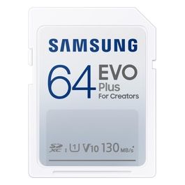 Samsung Memorie EVO Plus Scheda SD da 64 GB UHS-I U1 fino a 130 MB/s