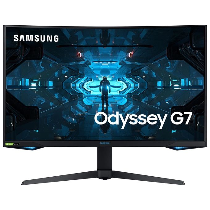 Samsung Monitor Gaming Odyssey G7 (C32G75) Curvo (1000R) 32" 2560x1440 (WQHD 2K) HDR 600 VA 240 Hz 1 ms FreeSync Pro G-Sync HDMI 2 USB 3 2 Display Port Ingresso Audio HAS Pivot