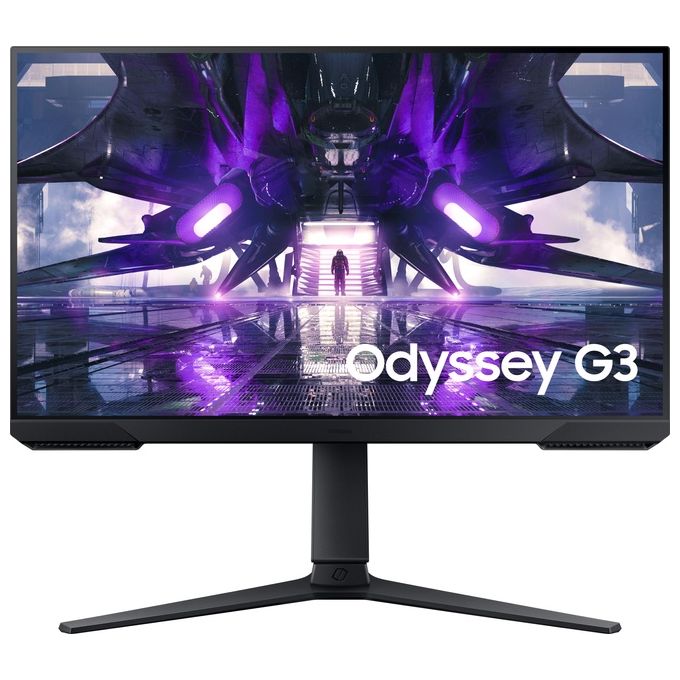 Samsung Monitor Gaming 24'' Odyssey G3 (S24AG320) Flat, 24", 1920x1080 (Full HD), VA, 165 Hz, 1 ms, FreeSync Premium, HDMI, Display Port, Ingresso Audio, HAS, Pivot, Flicker Free, Eye Saver Mode