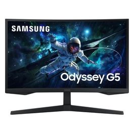 Samsung Monitor Gaming Odyssey G5 (S27CG554) Curvo (1000R) 27" 2560x1440 (WQHD 2K) HDR10 VA 165 Hz 1 ms (MPRT) FreeSync HDMI Display Port Ingresso Audio Flicker Free Eye Saver Mode