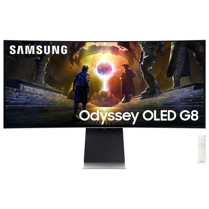 Image of Samsung Monitor Gaming Odyssey OLED G8 (S34DG850) Curvo (1800R) 34'' 3440x1440 (WQHD) 21:9 HDR10 OLED 175Hz 003ms (GtG) Freesync Premium Pro HDMI USB DP WiFi Casse HAS