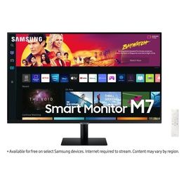 Smart Monitor M7 (S32BM700), Flat 32'', 3840x2160 (UHD 4K), Piattaforma Smart TV (Amazon Video, Netflix), Airplay, Mirroring, Office 365, Wireless Dex, Casse Integrate, WiFi, HDMI, USB Type-C