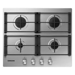 Samsung NA64H3010AS Piano Cottura a Gas 4 Zone Griglia in Ghisa 60 cm Acciaio Inox