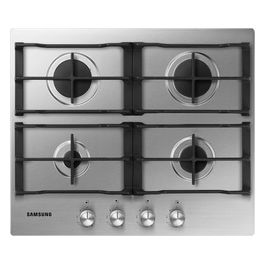 Samsung NA64H3010AS Piano Cottura a Gas 4 Zone Griglia in Ghisa 60 cm Acciaio Inox