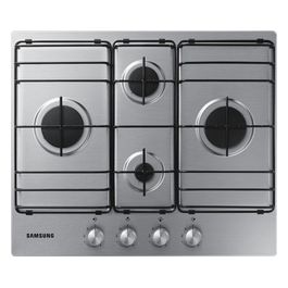 Samsung NA64H3110BS Piano Cottura a Gas 4 Zone Knob Dial Griglie Smaltate 60 cm Acciaio Inox