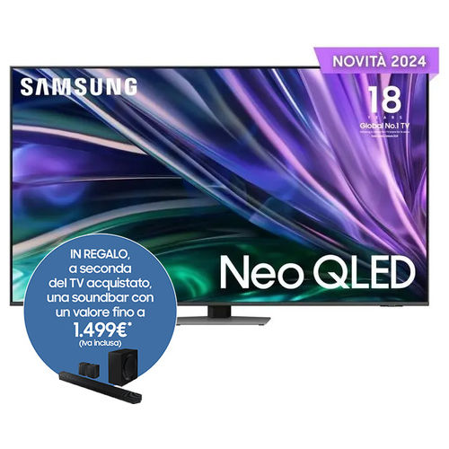 Samsung Neo QLED 4k QE55QN85DBTXZT 55 pollici Smart Tv processore NQ4 AI GEN2 MOTION XCELERATOR TURBO+ DOLBY ATMOS OTS LITE