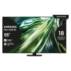 Samsung Smart Tv 55'' QE55QN90DATXZT Neo Qled 4K Mini Led Titan Black 2024, Processore NQ4 Ai GEN2, Tecnologia Quantum Matrix, Neo Slim Design, Dolby A-image