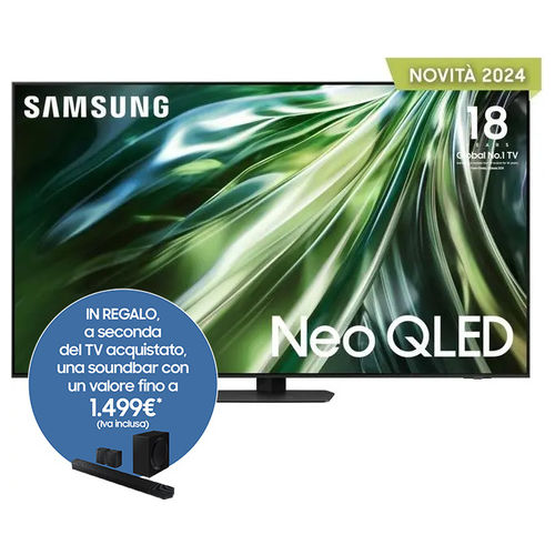 Samsung Neo QLED 4k QE75QN90DATXZT 75 pollici Smart Tv processore NQ4 AI GEN2 TECNOLOGIA QUANTUM MATRIX DOLBY ATMOS OTS