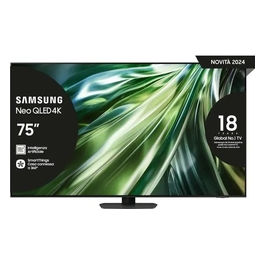 Neo QLED 4k QE75QN90DATXZT 75 pollici Smart Tv processore NQ4 AI GEN2 TECNOLOGIA QUANTUM MATRIX DOLBY ATMOS OTS