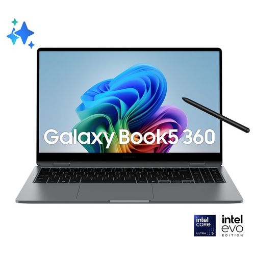 NP750QHA KA1I Galaxy Book5 360 Notebook 2 in 1 15.6 pollici Intel Core Ultra 5 226V Display Touch screen Full HD RAM 16 GB SSD 512 GB Windows 11 Home colore Grigio