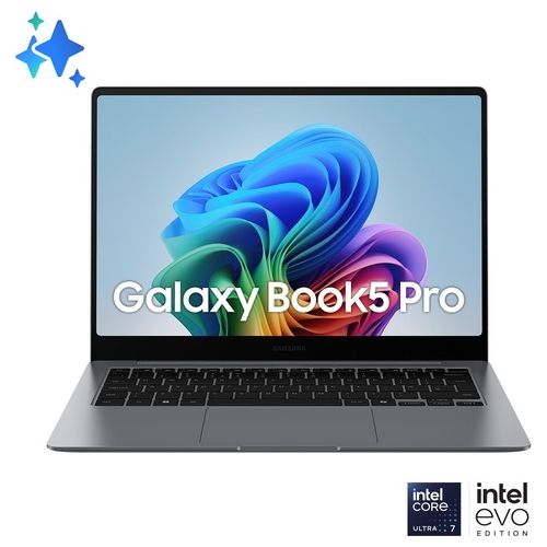 NP940XHA KG2IT Galaxy Book5 Pro Intel Core Ultra 7 256V Notebook 14 pollici Display Touch WQXGA RAM 16 GB SSD 512 GB Wi-Fi 7 Windows 11 Home colore Grigio