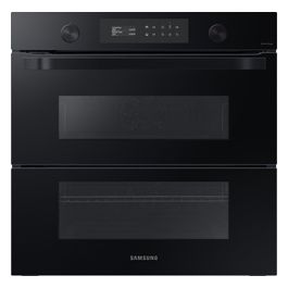 Samsung NV75A6649RK Forno Elettrico Multifunzione da Incasso Dual Cook Flex Capacita' 75 Litri Classe energetica A+ Wi-Fi Autopulizia a vapore 60 cm Black Glass