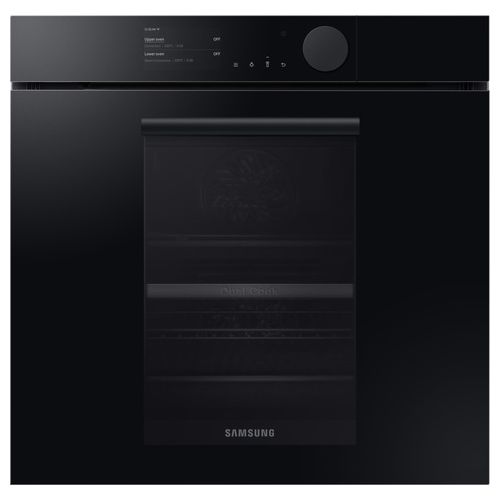 Samsung NV75T8879RK Infinite Line Forno Elettrico Multifunzione Dual Cook Steam da Incasso Pirolitico Capacita' 75 Litri Classe Energetica A+ 50 Funzioni Wi-Fi Display Touch 60 cm Onyx Black