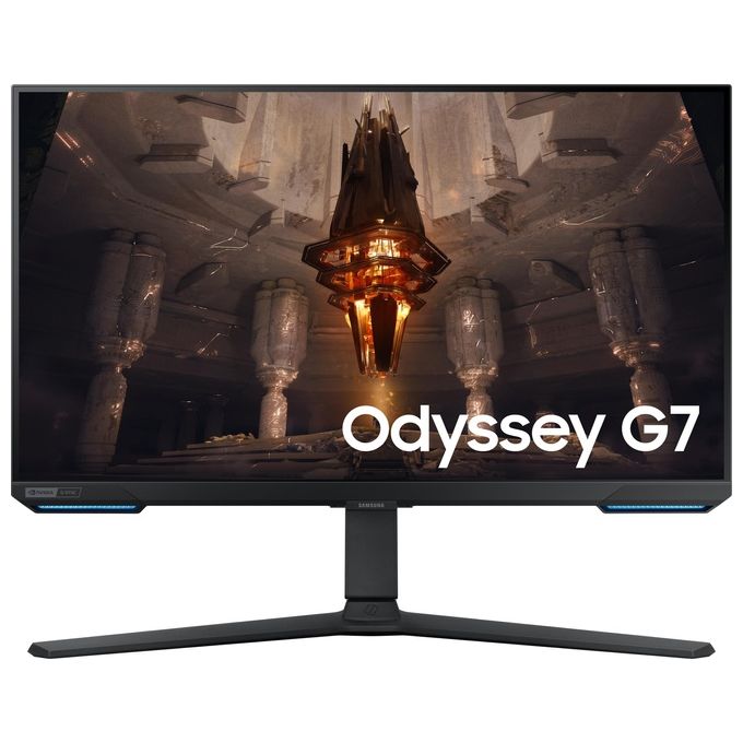 Samsung Odyssey Monitor Gaming G7 G70B da 28'' UHD Flat , 3840x2160 (UHD 4K), Piattaforma Smart TV, HDR 400, IPS, 144Hz, 1ms (GtG), FreeSync Premium Pro, HDMI, USB, DP, WiFi, Casse, HAS Pivot