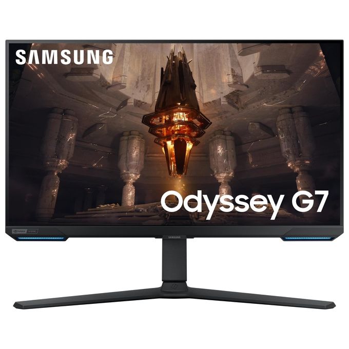 Samsung Odyssey Monitor Gaming G7 G70B da 28'' UHD Flat , 3840x2160 (UHD 4K), Piattaforma Smart TV, HDR 400, IPS, 144Hz, 1ms (GtG), FreeSync Premium Pro, HDMI, USB, DP, WiFi, Casse, HAS Pivot