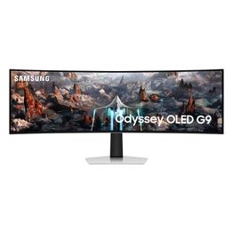 Samsung Monitor Gaming Odyssey OLED G9 (S49CG934), Curvo (1800R), 49'', 5120x1440 (DQHD), 32:9, HDR10+, OLED, 240Hz, 0,03ms (GtG), Compatibilità G-Sync, Micro HDMI, USB 3.0, DP, Casse