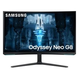 Samsung Monitor Gaming Odyssey Neo G8 (S32BG850), Curvo (1000R), 32'', 3840x2160 (UHD 4K), Mini-LED, HDR2000, VA, 240 Hz, 1 ms (GtG), Freesync Premium Pro, HDMI, USB, Display Port, Ingresso Audio, HAS