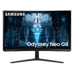 Samsung Monitor Gaming Odyssey Neo G8 (S32BG850), Curvo (1000R), 32'', 3840x2160 (UHD 4K), Mini-LED, HDR10+, VA, 240 Hz, 1 ms, Freesync Premium Pro, HDMI, USB, Display Port, Ingresso Audio, HAS, Pivot