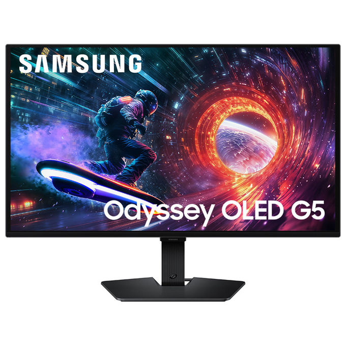 SAMSUNG Odyssey OLED G5 - G50SF Monitor Gaming, 27 ", QHD, 2560 x 1440 Pixel, tempo di risposta 0,03 ms, refresh rate 180 Hz