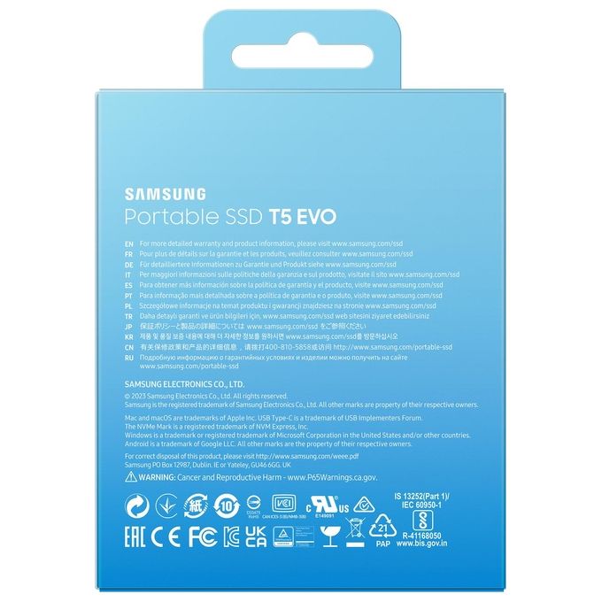 Samsung Portable SSD T5 EVO USB 3.2 2Tb