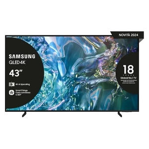 Samsung Q60D Tv Qled 4K 43'' QE43Q60DAUXZT Smart Tv Wi-Fi Titan Gray 2024, Quantum Processor Lite 4K, 4K Upscaling, Airslim Design, Ots Lite-image